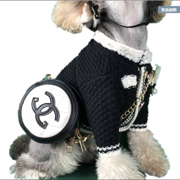 Repurposed Monogram Dog Harness, Luxury Couture Boutique Designer Dog  Clothes Bark N Boujee